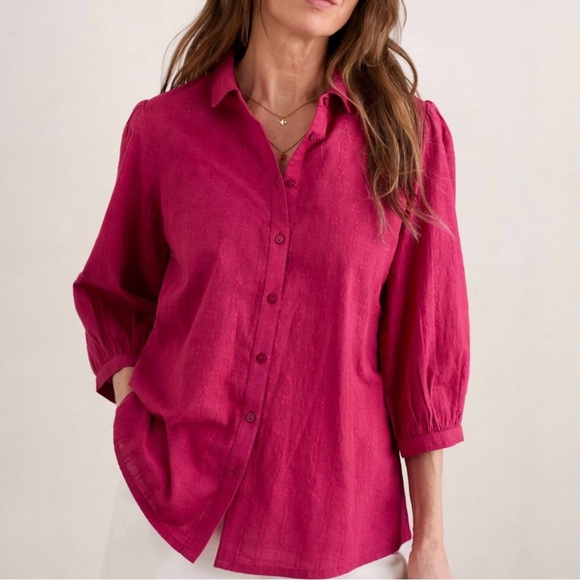 Seasalt Cornwall Tops - SEASALT CORNWALL Organic Cotton Hope Cottage Blouse II Charm Size 8